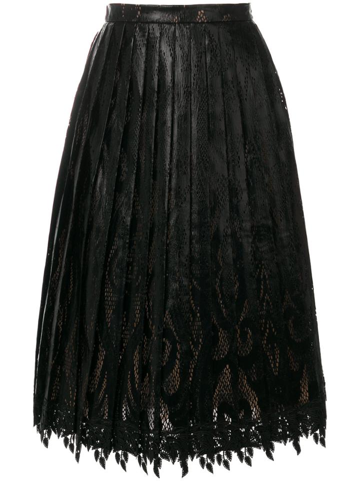 Marco De Vincenzo Pleated Midi Skirt - Black