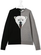 Marcelo Burlon County Of Milan Kids Teen Polar Bear Print Sweatshirt -