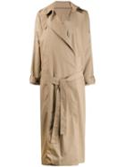 Preen By Thornton Bregazzi Long Length Trench Coat - Neutrals