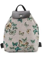 Longchamp Butterfly Print Small Backpack - Grey