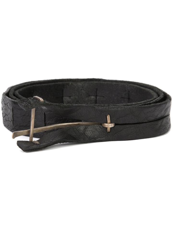Ma+ Y Buckle Medium Belt, Men's, Size: Large, Black, Buffalo Leather