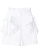 Milla Milla High-waisted Ruffled Shorts - White
