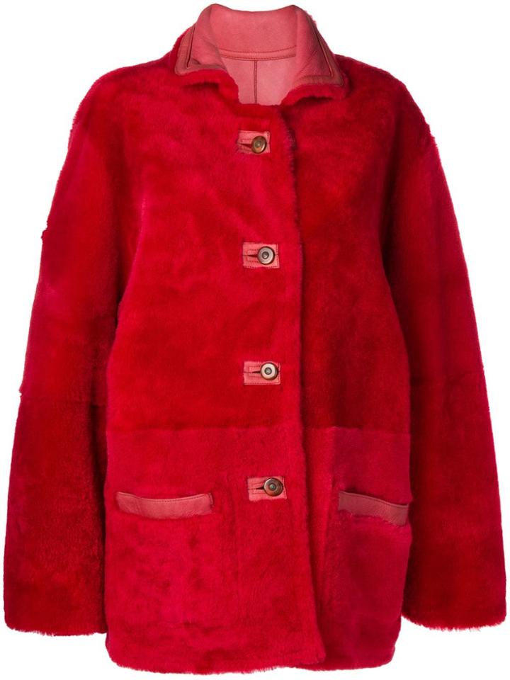 A.n.g.e.l.o. Vintage Cult 1990's Reversible Short Coat - Red