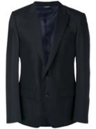 Dolce & Gabbana Peaked Lapel Blazer, Size: 50, Blue, Virgin Wool/spandex/elastane/polyester/acetate