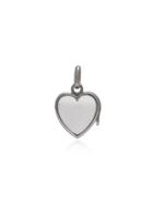 Loquet White Gold Small Heart Locket Necklace - Metallic