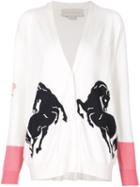 Stella Mccartney 'horse' Cardigan, Women's, Size: 42, White, Silk/wool