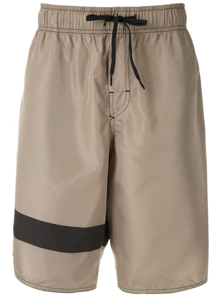 Osklen Stripe Print Shorts - Neutrals