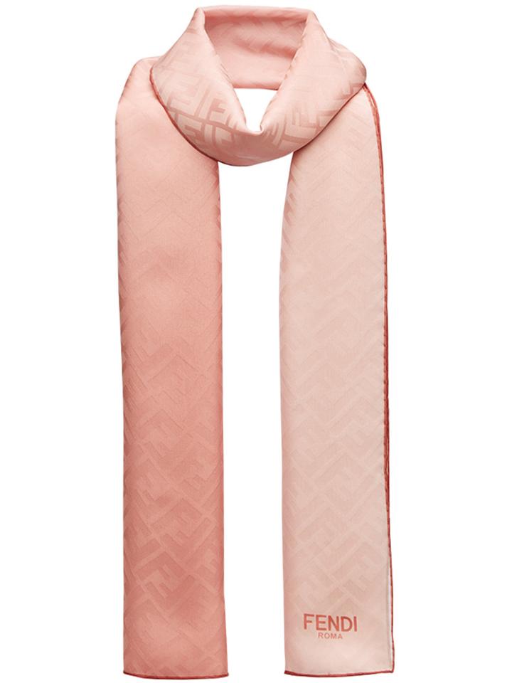 Fendi Two-tone Embossed Logo Scarf - Pink & Purple