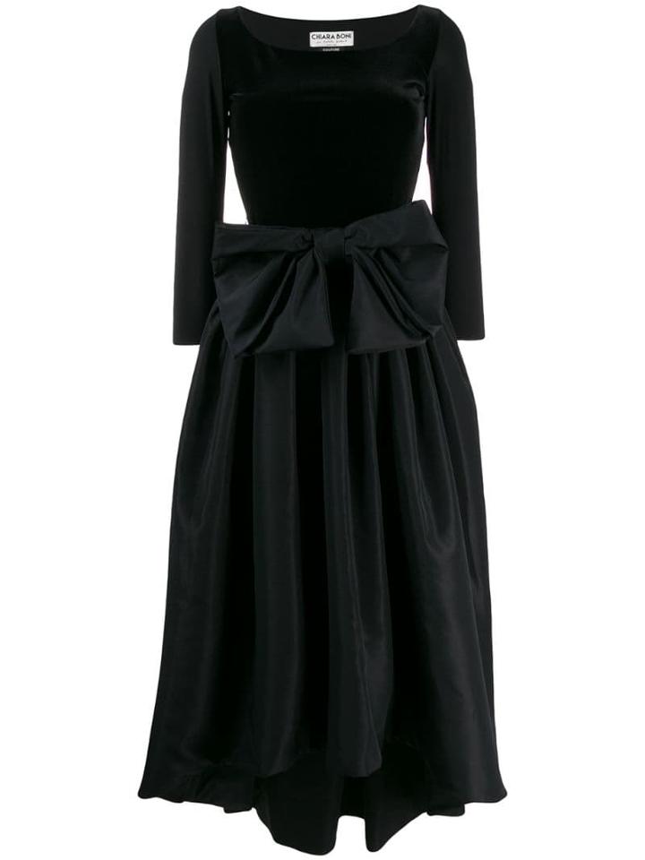 Le Petite Robe Di Chiara Boni Oversized Bow Dress - Black