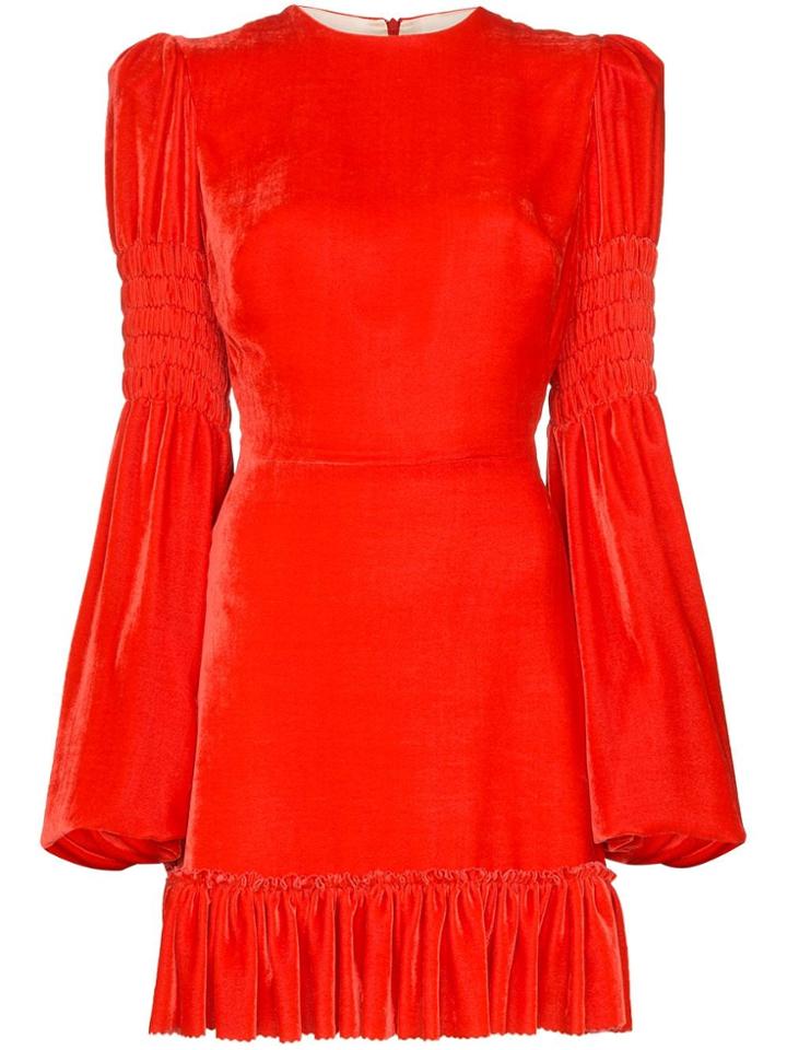 The Vampire's Wife Runaway Ruffled Mini Dress - Red