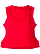 Comme Des Garçons Pre-owned Sleeveless Flat Top - Red