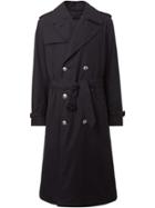 Burberry Cotton Gabardine Trench Coat With Warmer - Black