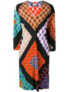 Wunderkind - Circle Print Cropped Sleeve Dress - Women - Silk - 40, Silk