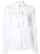 Twin-set Tie Knot Shirt, Women's, Size: 48, White, Cotton/spandex/elastane