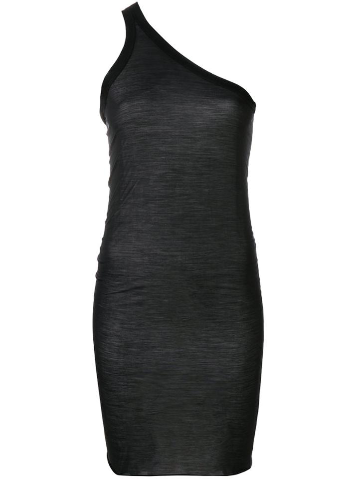 Rick Owens Lilies One Shoulder Fitted Vest - Black