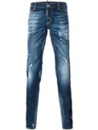 Dsquared2 Slim Jeans, Men's, Size: 44, Blue, Cotton/spandex/elastane/polyester/calf Leather