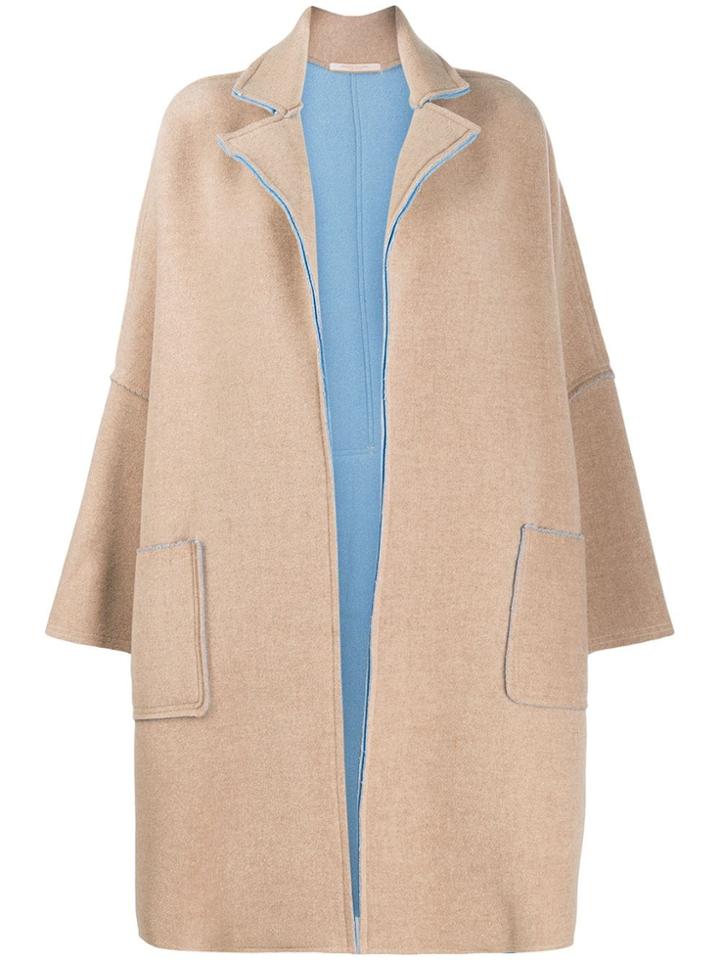 Ermanno Gallamini Abric Oversized Coat - Neutrals