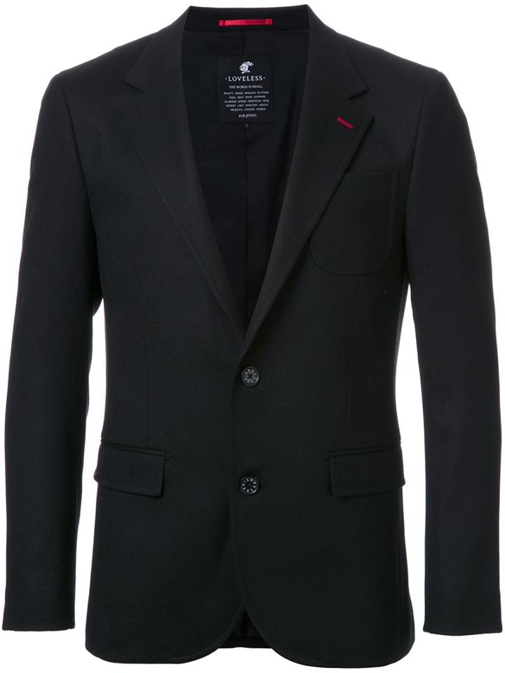 Loveless Fitted Dinner Jacket, Men's, Size: 2, Black, Wool