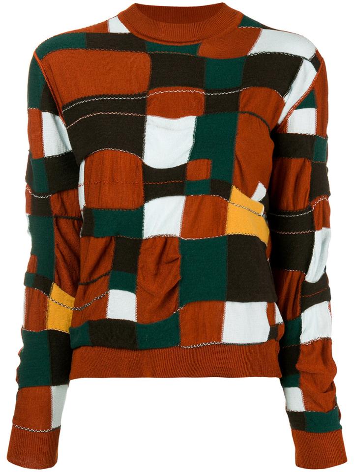Marni Patchwork Jumper - Yellow & Orange