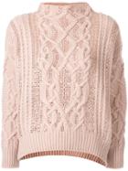 Ermanno Scervino Cable Knit Jumper - Pink