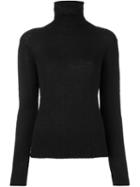 Msgm Turtle Neck Jumper, Women's, Size: Xl, Black, Polyamide/wool