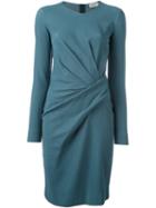 Lanvin Draped Detail Dress, Women's, Size: 36, Blue, Spandex/elastane/viscose