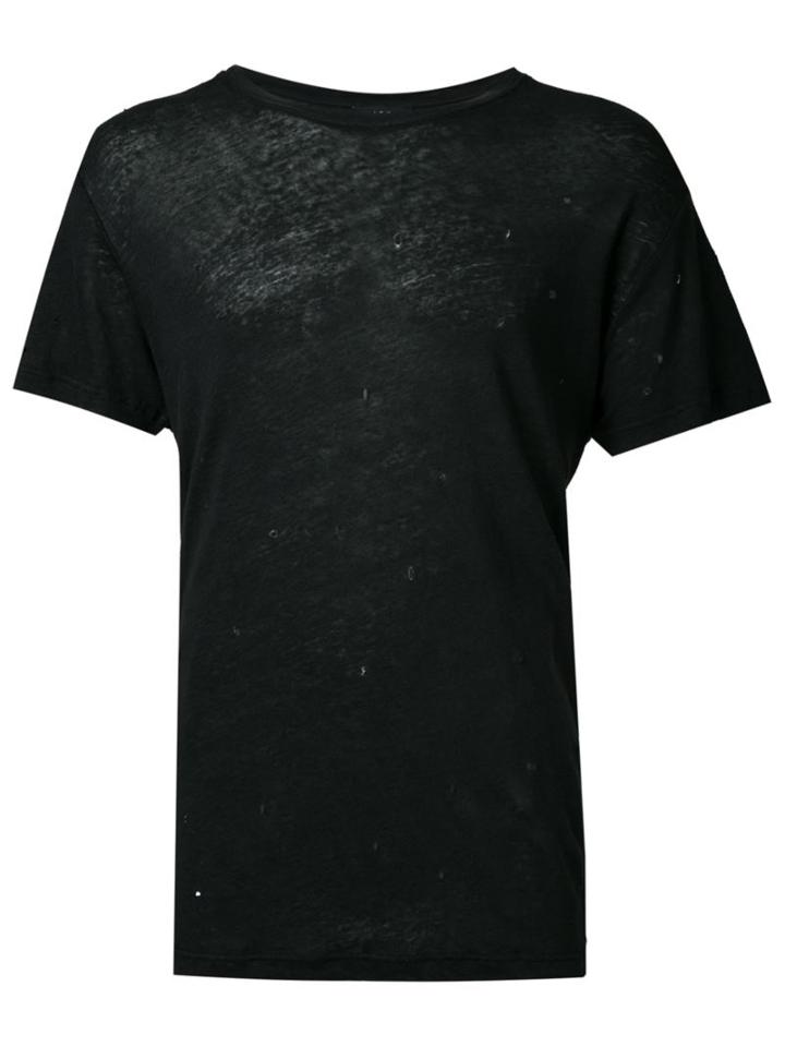 Iro Wase T-shirt, Men's, Size: M, Black, Linen/flax