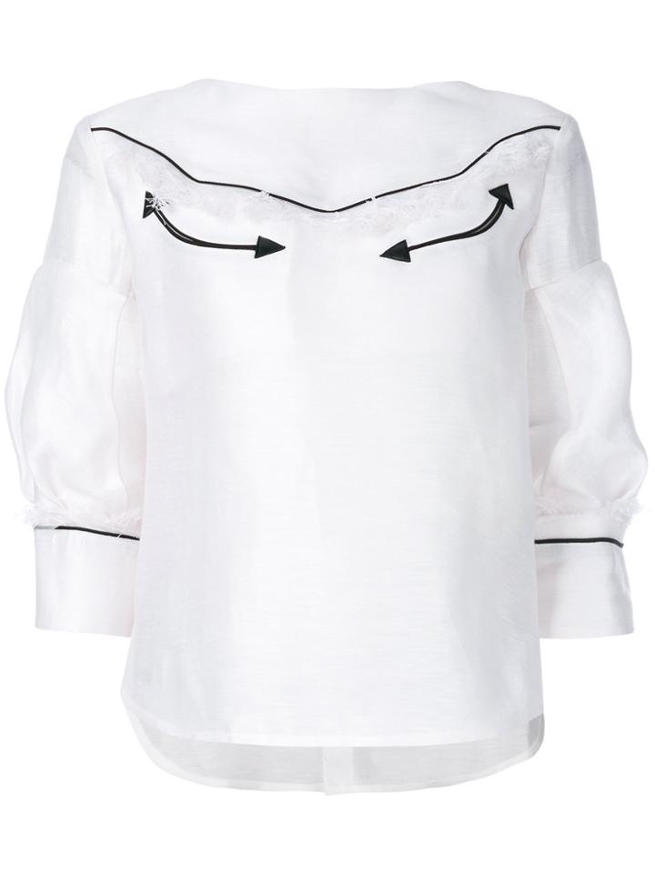 Sacai Arrow Blouse - White