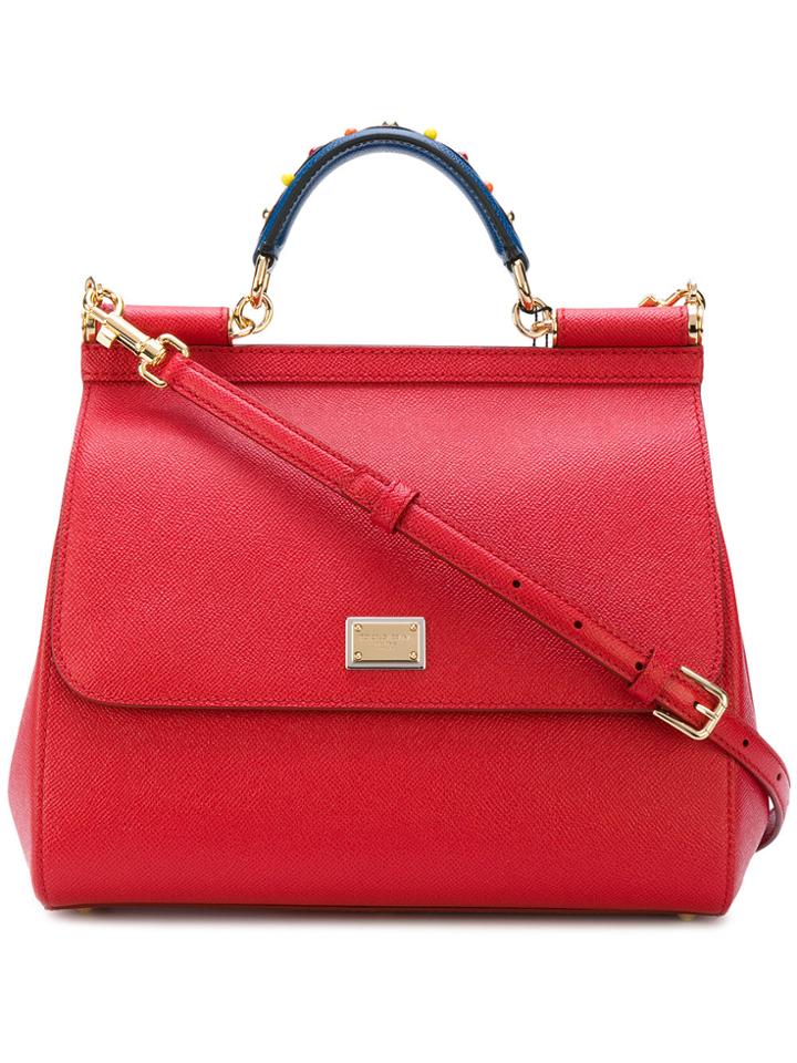 Dolce & Gabbana Large Sicily Handbag - Red