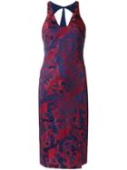 Tufi Duek Jacquard Midi Dress - Pink & Purple