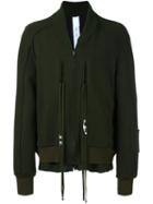 Damir Doma Zipped Jacket, Men's, Size: Small, Green, Nylon/wool