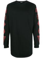 Marcelo Burlon County Of Milan Long-sleeve Printed T-shirt - Black