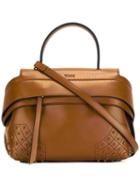 Tod's Detachable Strap Tote, Women's, Brown, Calf Leather