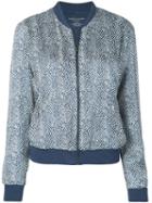 Majestic Filatures Printed Bomber Jacket - Blue