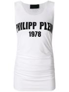 Philipp Plein Printed Logo Tank Top - White