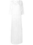 Casa Nata - Long Three-quarter Sleeve Dress - Women - Cotton - S, Women's, White, Cotton