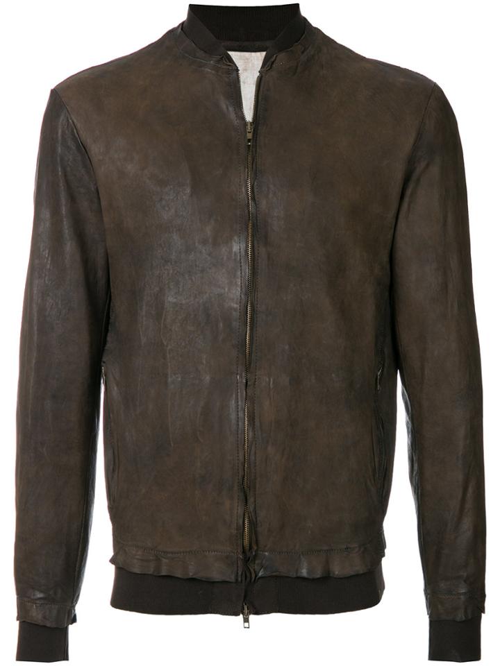 Salvatore Santoro Zipped Fitted Jacket - Brown