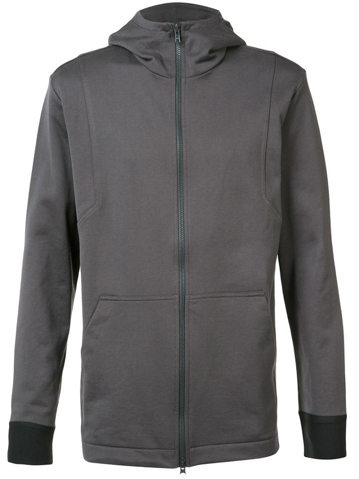 Y-3 Soft Zipped Hoodie, Men's, Size: Small, Grey, Cotton/polyester/polyurethane