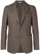 Borrelli Check Wool Blazer - Brown