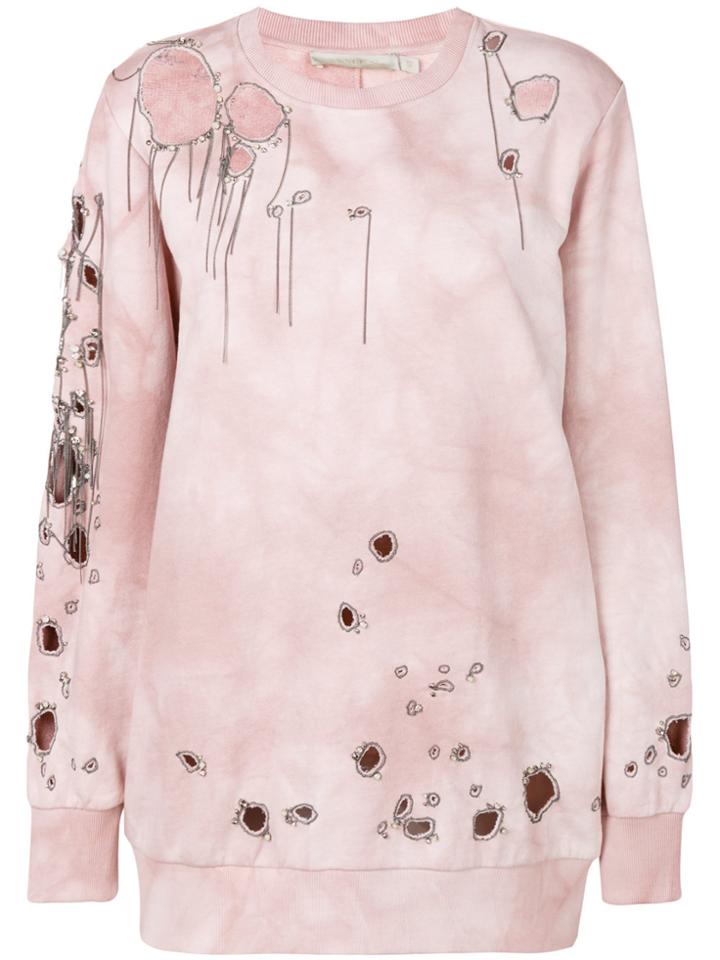 Amen Destroyed Sweatshirt - Pink & Purple