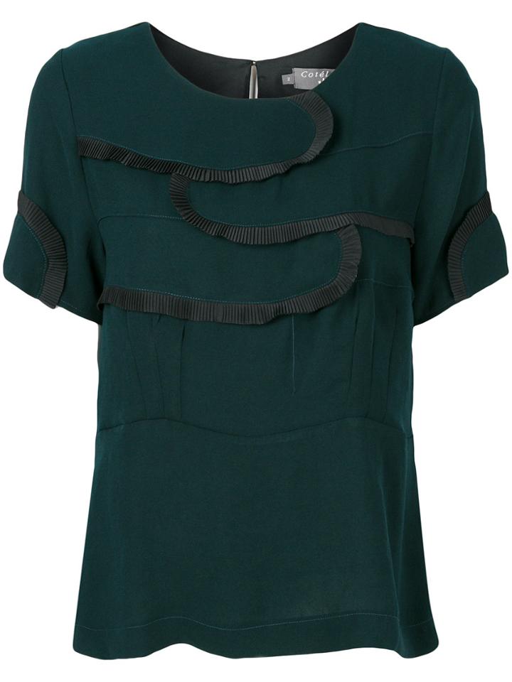 Cotélac Ruched Details T-shirt - Green
