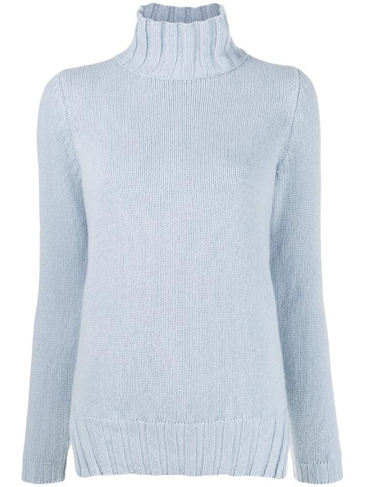 Aragona Fitted Cashmere Jumper - Blue