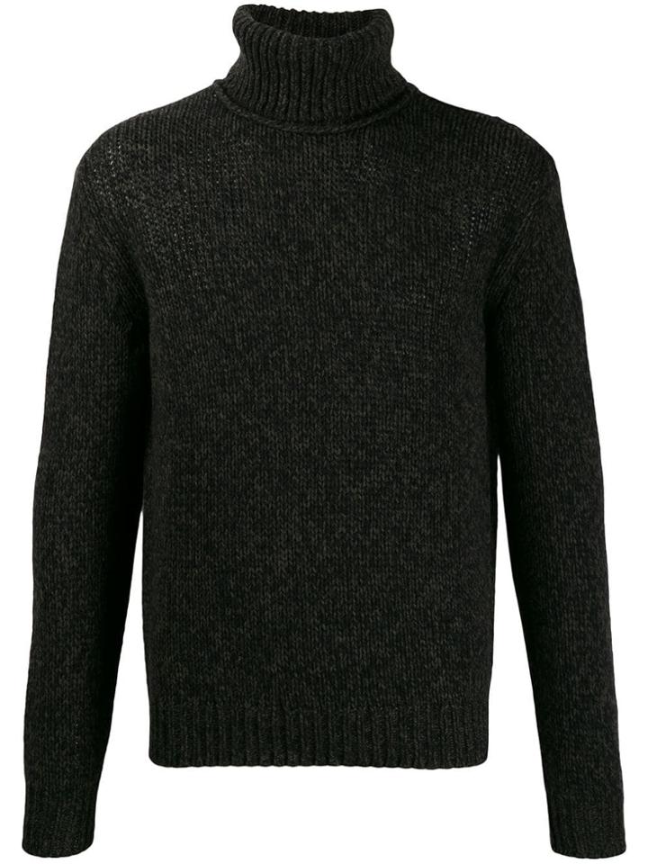 Lamberto Losani Turtle Neck Jumper - Brown