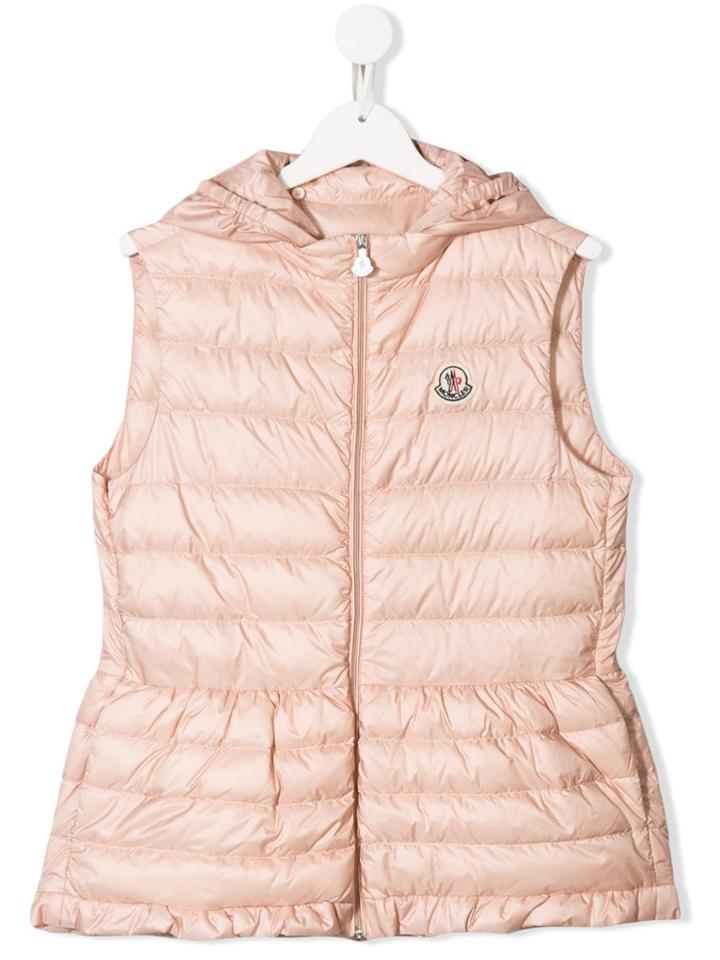 Moncler Kids Hooded Gilet - Pink