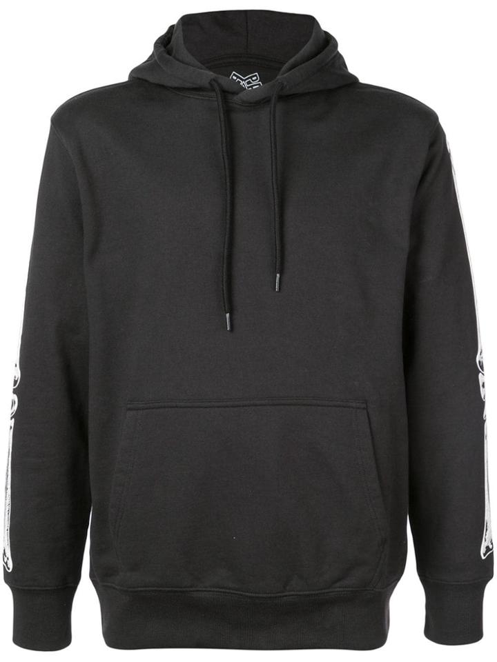 Palace Sleeve Print Hoodie - Black