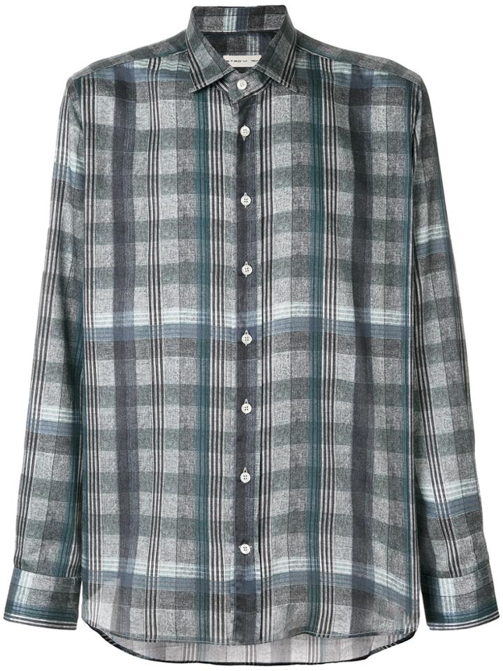 Etro Classic Plaid Shirt - Blue