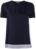 Salvatore Ferragamo - 'st Foulard' T-shirt - Women - Silk/cotton - L, Blue, Silk/cotton
