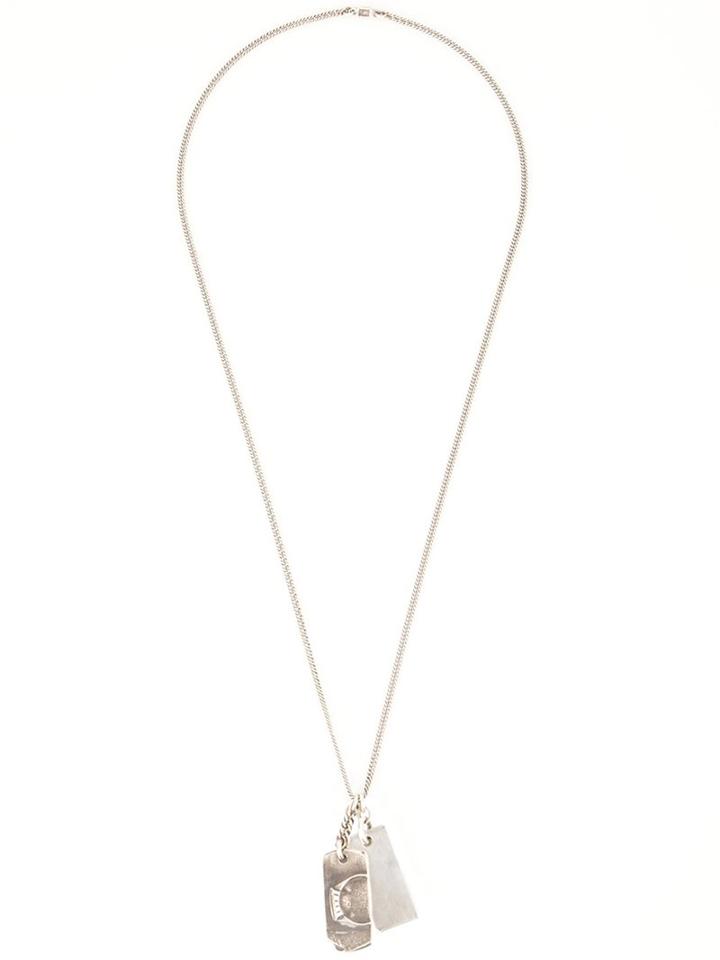Werkstatt:münchen Double Pendant Long Necklace, Adult Unisex, Metallic