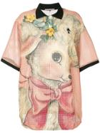 Marco De Vincenzo Oversized Mesh Polo Top - Neutrals