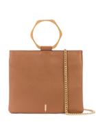 Thacker Nyc Hexagonal Handle Clutch Bag - Brown